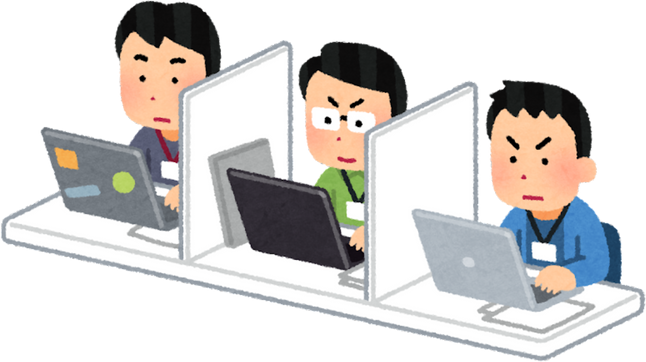 Illustration of Programmers Competing in a Coding Contest